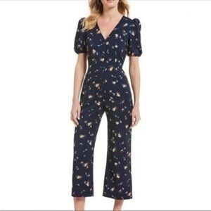 NWT Gianni Bini Pamela Navy Blue Floral Jumpsuit